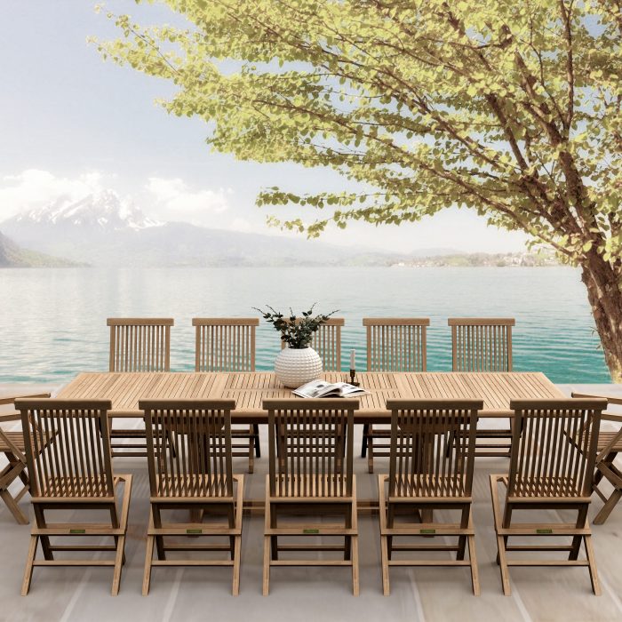 Anderson Teak Valencia Classic 15-Pieces Dining Set - Luxurious Dwelling - Your Luxury Home Product Experts