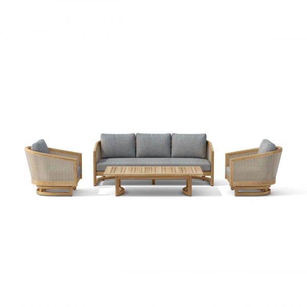 Anderson Teak SET-333 4-pc Catania Deep Seating Set - Luxurious Dwelling - Your Luxury Home Product Experts