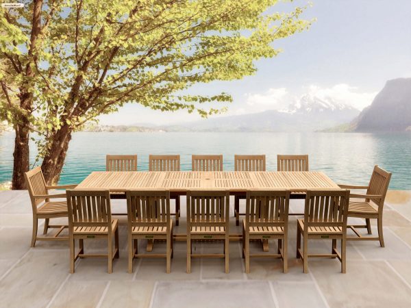 Anderson Teak Valencia Rialto 13-Pieces Dining Set - Image 1