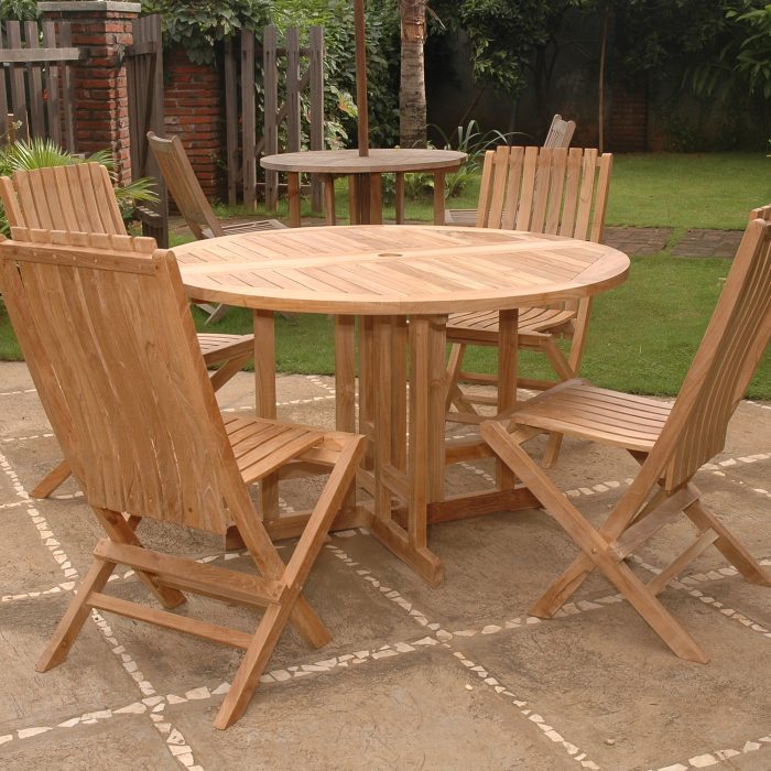 Anderson Teak Andrew Butterfly Folding 5-pieces Dining Set - Luxurious Dwelling - Your Luxury Home Product Experts