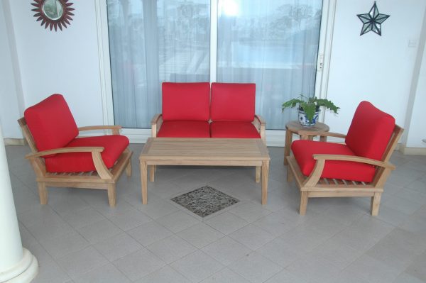 Anderson Teak Brianna 5-Pieces Deep Seating Loveseat Set - Image 3