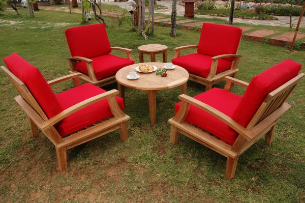 Anderson Teak Brianna 6-Pieces Deep Seating Armchair Set - Image 4