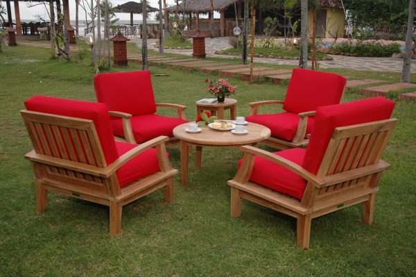 Anderson Teak Brianna 6-Pieces Deep Seating Armchair Set - Image 2