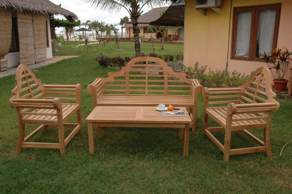 Anderson Teak Marlborough 3-Seater 4-Pieces Conversation Set - Image 1