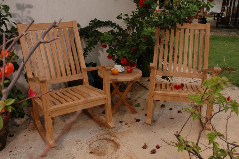 Anderson Teak Del-Amo Bahama 3-Pieces Set with Folding Round Side Table - Image 2