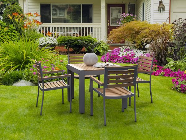 Anderson Teak Seville 5-Pieces Square Dining Set - Image 1
