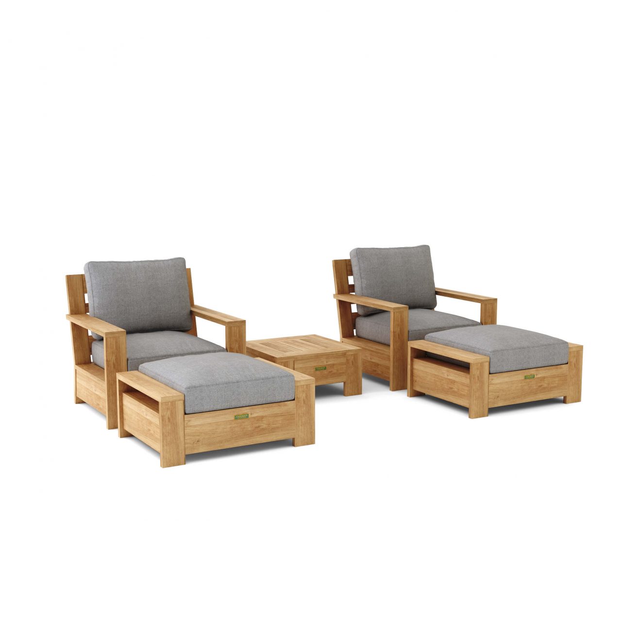 Anderson Teak SET-524 5-pc Madera Deep Seating - Luxurious Dwelling - Your Luxury Home Product Experts