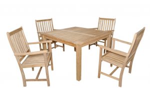 Anderson Teak Windsor Wilshire 5-Pieces Dining Set - Luxurious Dwelling - Your Luxury Home Product Experts