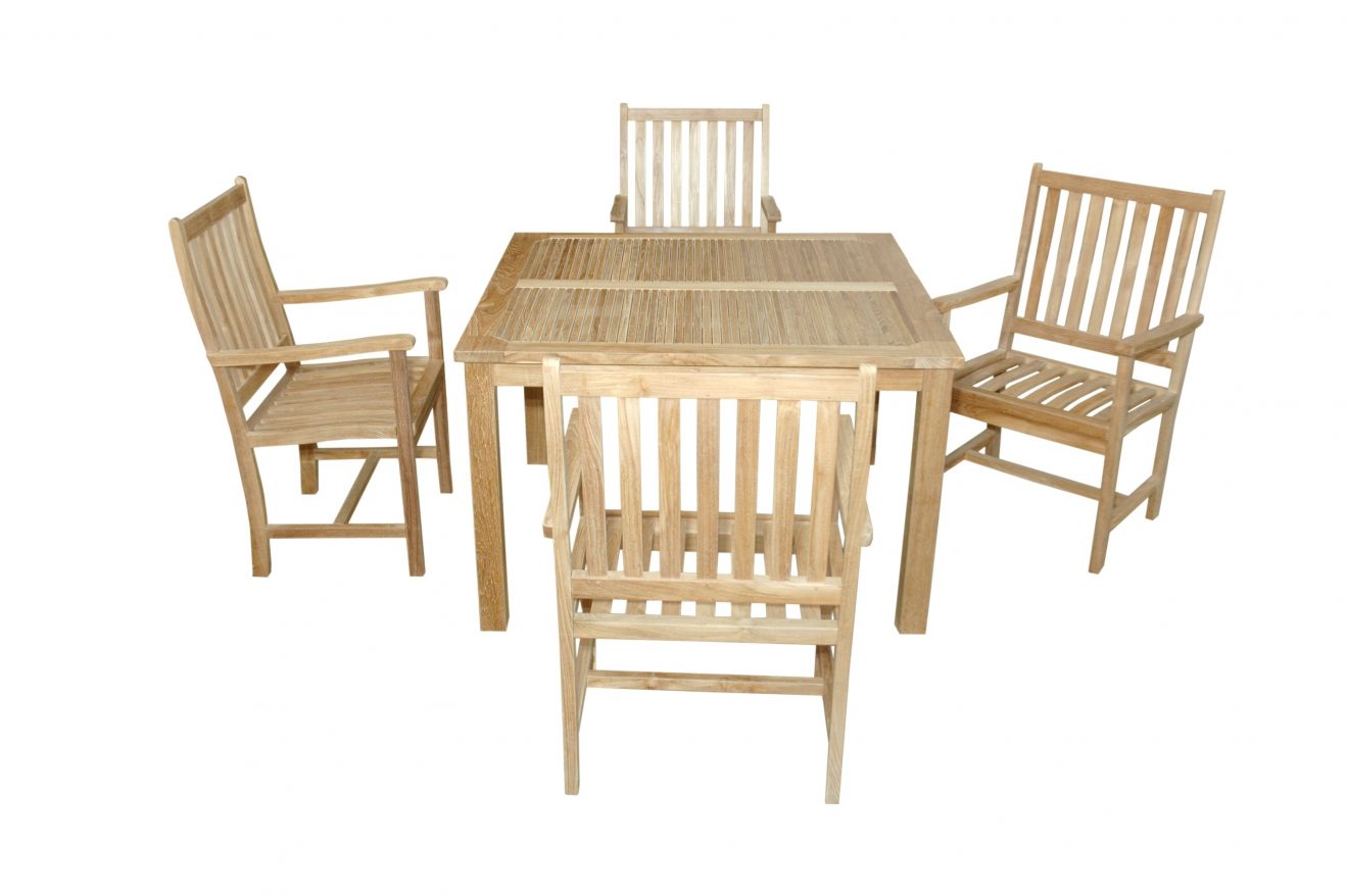 Anderson Teak Windsor Wilshire 5-Pieces Dining Set - Luxurious Dwelling - Your Luxury Home Product Experts