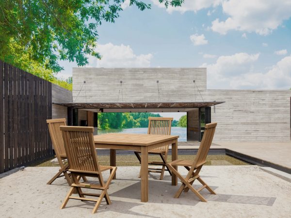 Anderson Teak Windsor Classic 5-Pieces Folding Dining Chair - Image 1