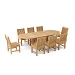 Anderson Teak Sahara Dining Side Chair 9-Pieces Oval Dining Set - Luxurious Dwelling - Your Luxury Home Product Experts