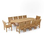 Anderson Teak Sahara Dining Side Chair 11-Pieces Oval Dining Set - Luxurious Dwelling - Your Luxury Home Product Experts