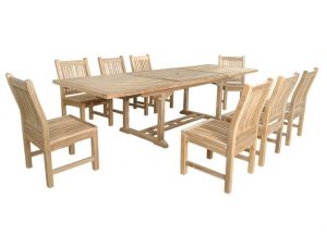 Anderson Teak Bahama Sahara 9-Pieces 10' Rectangular Dining Set - Luxurious Dwelling - Your Luxury Home Product Experts