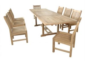 Anderson Teak Bahama Sahara 9-Pieces 10' Rectangular Dining Set - Luxurious Dwelling - Your Luxury Home Product Experts