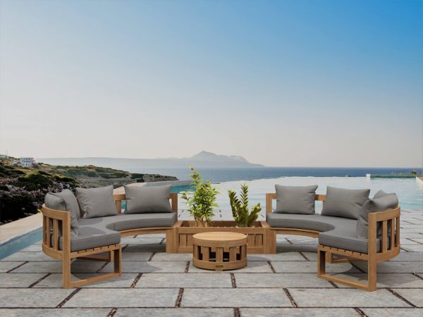 Anderson Teak SET-809 Circular Modular Deep Seating Set - Image 1