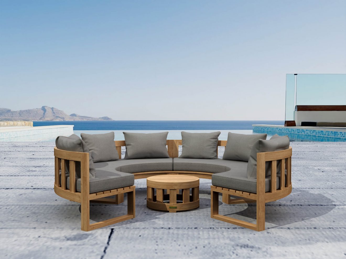 Anderson Teak SET-810 Circular Modular Deep Seating Set - Luxurious Dwelling - Your Luxury Home Product Experts