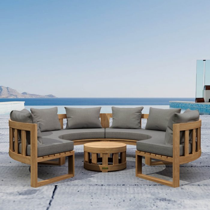 Anderson Teak SET-809 Circular Modular Deep Seating Set - Luxurious Dwelling - Your Luxury Home Product Experts