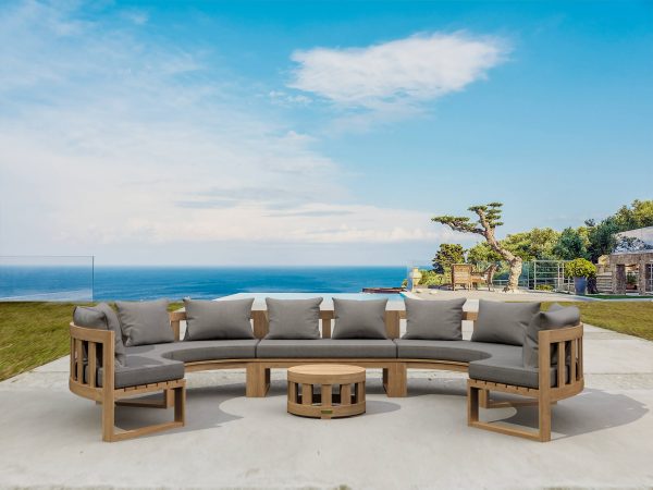 Anderson Teak SET-812 Circular Modular Deep Seating Set - Image 1