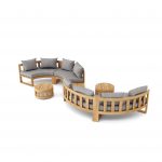 Anderson Teak SET-813 Circular Modular Deep Seating Set - Image 4