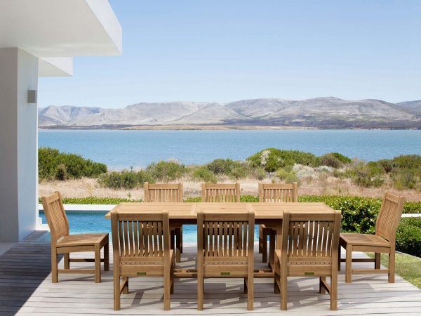 Anderson Teak Bahama Sahara 9-Pieces 8' Rectangular Dining Set - Image 2