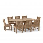 Anderson Teak Bahama Sahara 9-Pieces 87" Oval Dining Set - Image 2