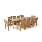 Anderson Teak Bahama Sahara 11-Pieces 8' Rectangular Dining Set - Luxurious Dwelling - Your Luxury Home Product Experts