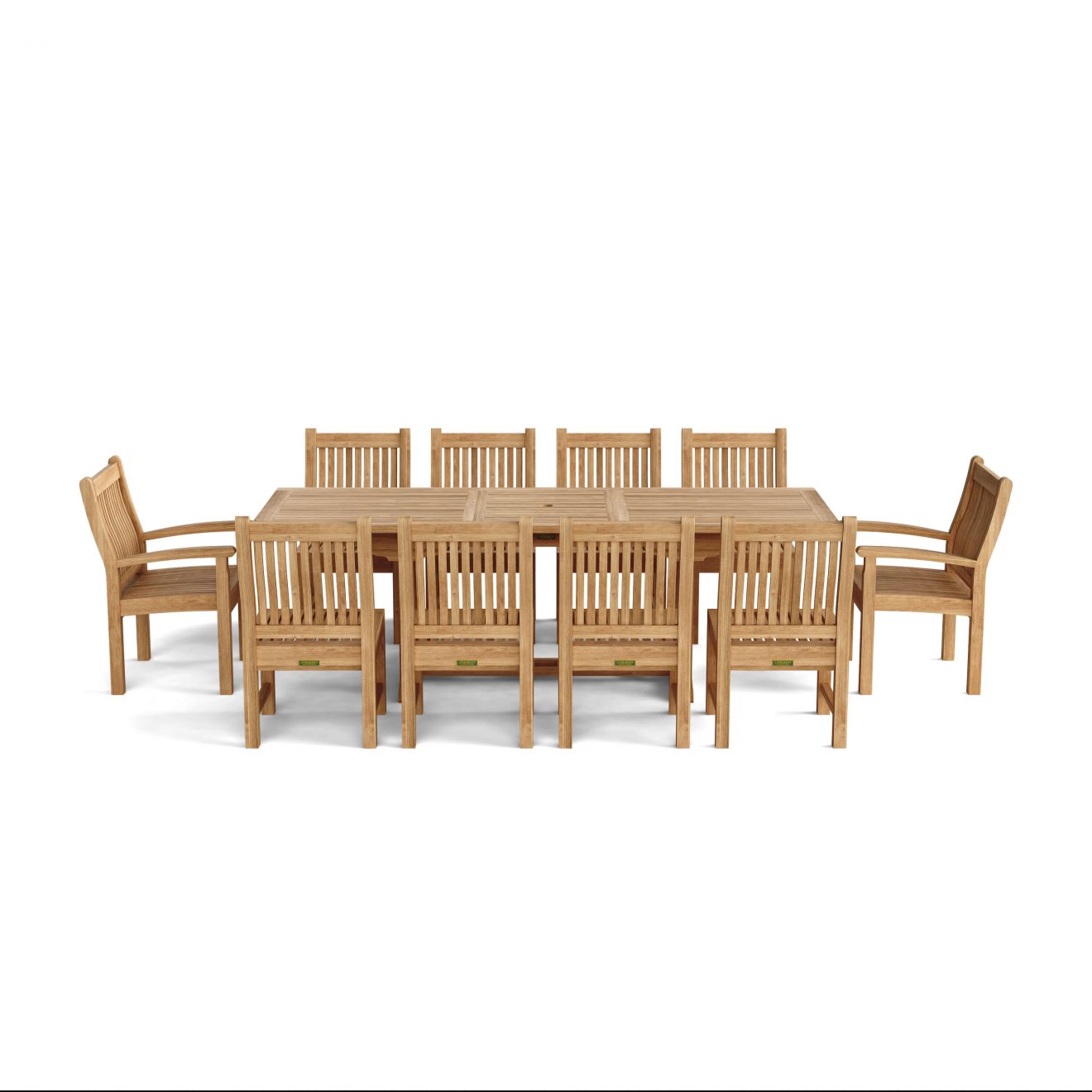 Anderson Teak Bahama Sahara 11-Pieces 8' Rectangular Dining Set - Luxurious Dwelling - Your Luxury Home Product Experts