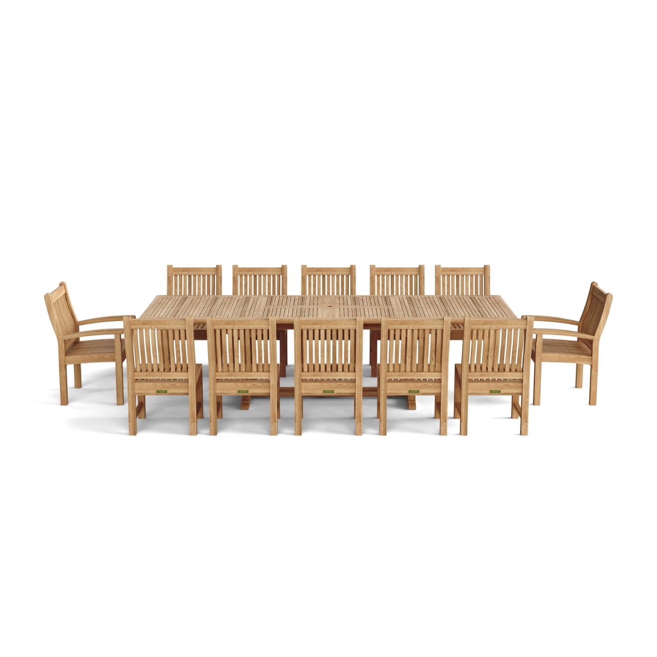 Anderson Teak Valencia Sahara 13-Pieces Rectangular Dining Set - Luxurious Dwelling - Your Luxury Home Product Experts