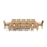 Anderson Teak Valencia Sahara 13-Pieces Rectangular Dining Set - Luxurious Dwelling - Your Luxury Home Product Experts