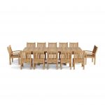 Anderson Teak Valencia Sahara 13-Pieces Rectangular Dining Set - Image 4