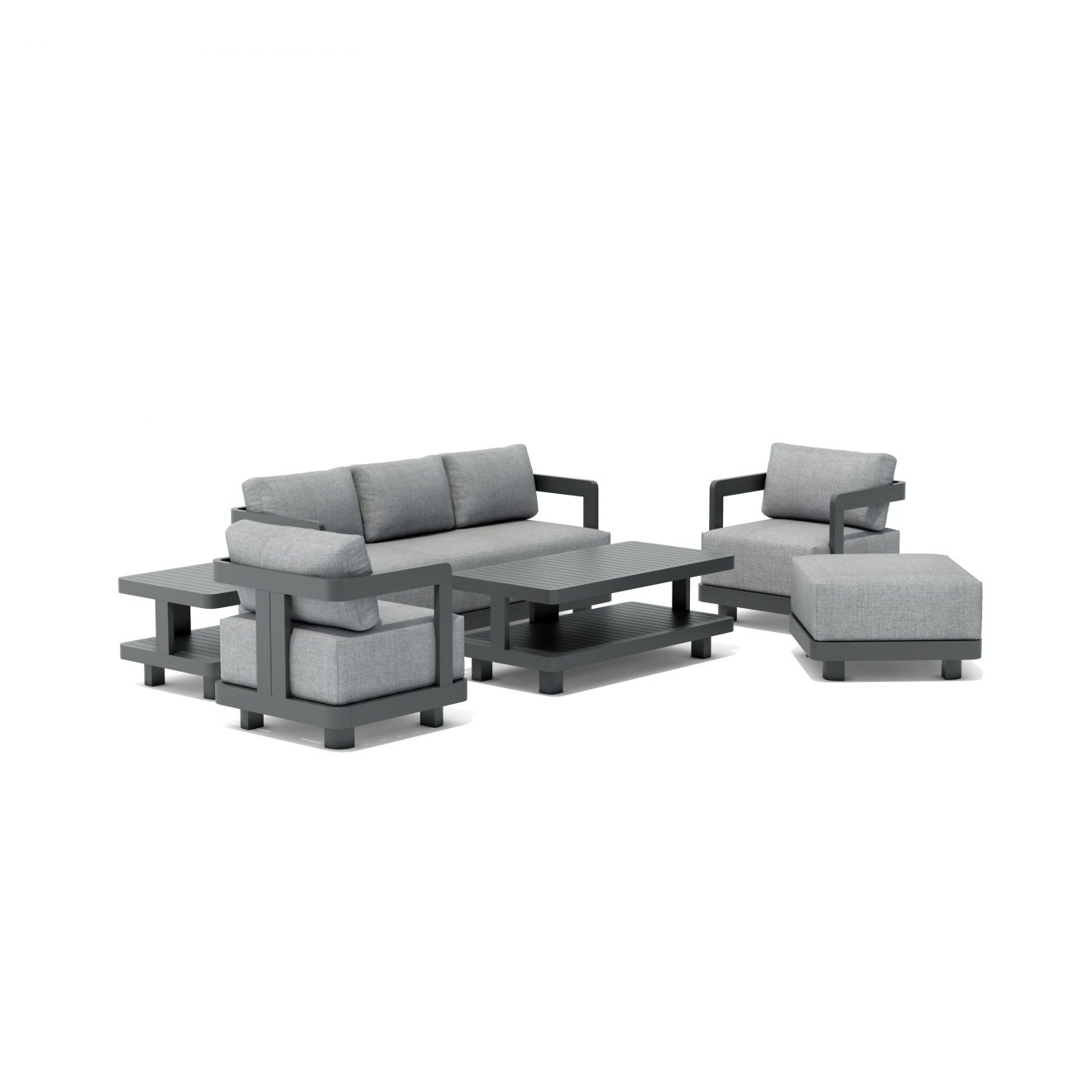 Anderson Teak SET-901-AL 6-pc Granada Aluminum Deep Seating - Luxurious Dwelling - Your Luxury Home Product Experts