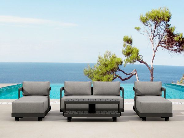 Anderson Teak SET-902-AL 6-pc Granada Aluminum Deep Seating - Image 1
