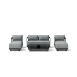 Anderson Teak SET-902-AL 6-pc Granada Aluminum Deep Seating - Luxurious Dwelling - Your Luxury Home Product Experts