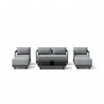 Anderson Teak SET-902-AL 6-pc Granada Aluminum Deep Seating - Image 2