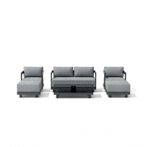 Anderson Teak SET-902-AL 6-pc Granada Aluminum Deep Seating - Image 2