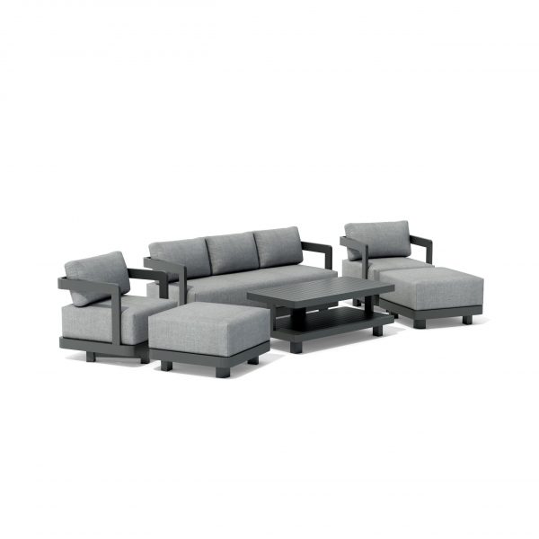 Anderson Teak SET-903-AL 6-pc Granada Aluminum Deep Seating - Image 3