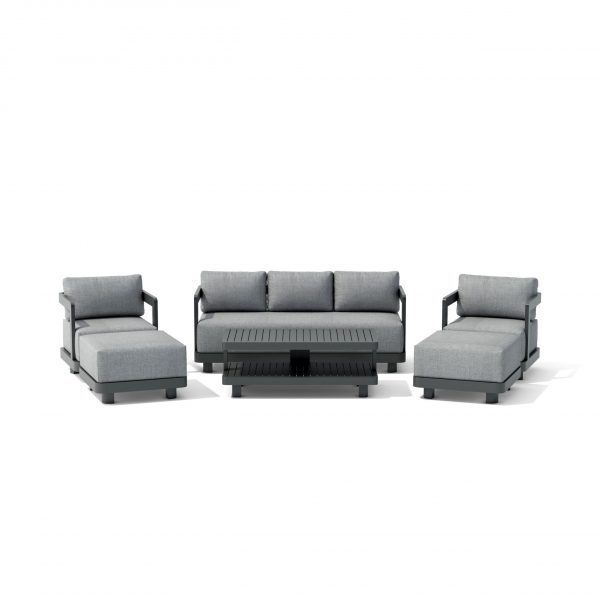Anderson Teak SET-903-AL 6-pc Granada Aluminum Deep Seating - Image 2