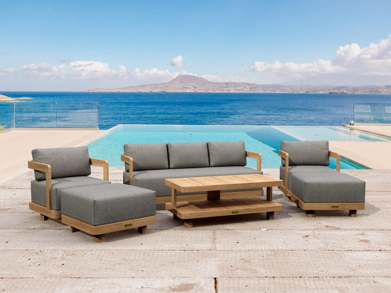 Anderson Teak SET-903 6-pc Granada Deep Seating - Luxurious Dwelling - Your Luxury Home Product Experts