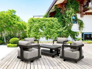 Anderson Teak SET-904-AL 5-pc Granada Aluminum Deep Seating - Luxurious Dwelling - Your Luxury Home Product Experts