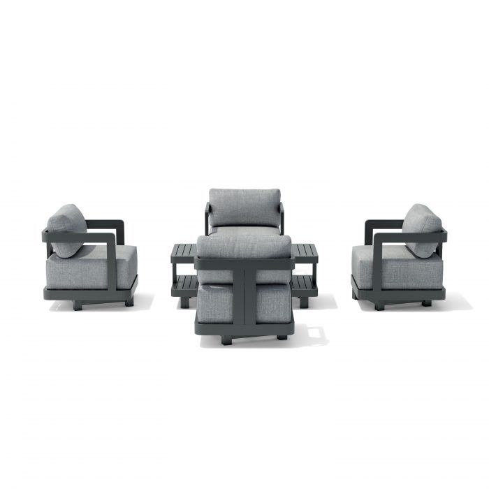 Anderson Teak SET-904-AL 5-pc Granada Aluminum Deep Seating - Image 2