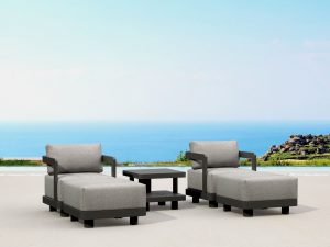 Anderson Teak SET-905-AL 5-pc Granada Aluminum Deep Seating - Luxurious Dwelling - Your Luxury Home Product Experts