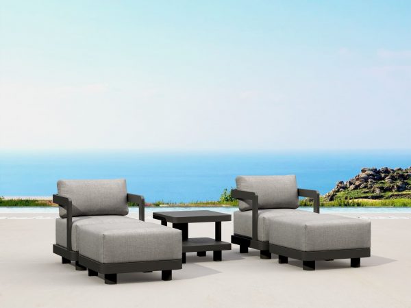 Anderson Teak SET-905-AL 5-pc Granada Aluminum Deep Seating - Image 1