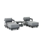 Anderson Teak SET-905-AL 5-pc Granada Aluminum Deep Seating - Luxurious Dwelling - Your Luxury Home Product Experts