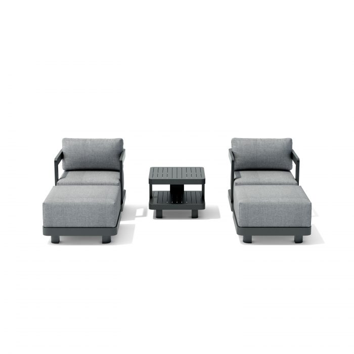 Anderson Teak SET-905-AL 5-pc Granada Aluminum Deep Seating - Image 3