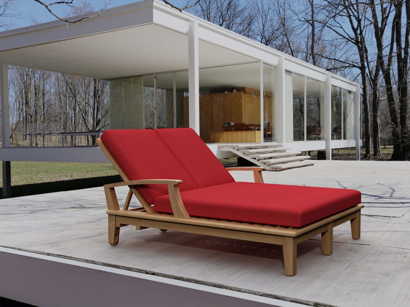 Anderson Teak Brianna Double Sun Lounger with Arm - Luxurious Dwelling - Your Luxury Home Product Experts