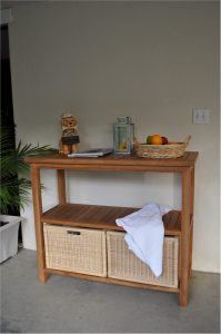 Anderson Teak Towel Console w/ 2 Shelves Table - Luxurious Dwelling - Your Luxury Home Product Experts