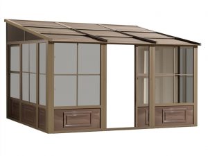 Gazebo Penguin - Florence - Wall Mounted Solarium 10x12 Metal Roof - Luxurious Dwelling - Your Luxury Home Product Experts