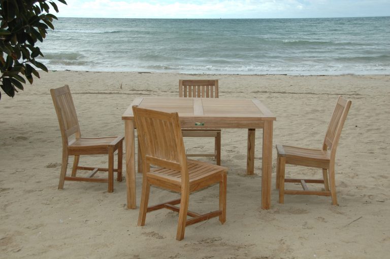 Anderson Teak Windsor Rialto Side Chair 5-Pieces Dining Table Set - Image 3