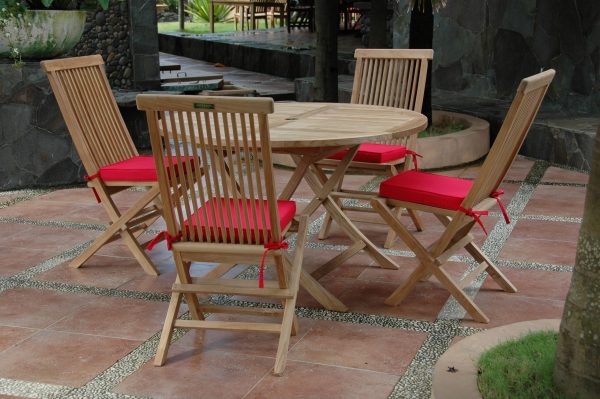 Anderson Teak Classic Bahama 5-Pieces Folding Dining Set - Image 5