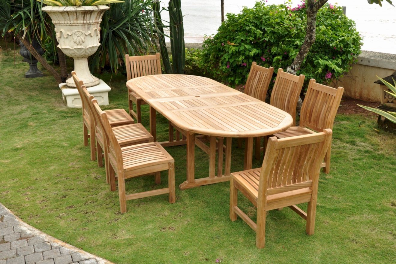 Anderson Teak Sahara Dining Side Chair 9-Pieces Oval Dining Set - Luxurious Dwelling - Your Luxury Home Product Experts